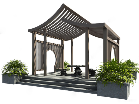 Modern Courtyard Gazebo