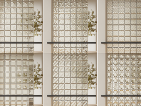 Glass brick partition