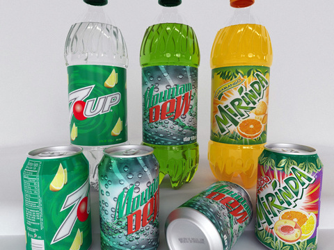 Drink Coke Fanta Seven-Up Canned Soda