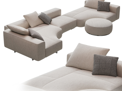 Minotti Multiplayer Sofa Module Sofa