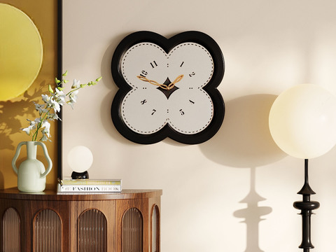 Middle style clock wall clock