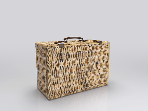 Rattan Suitcase Box Wooden Case