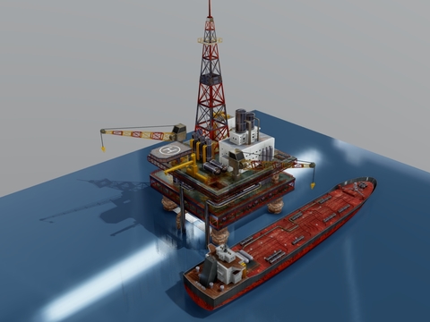 Oil drilling platform offshore drilling platform oil cargo ship