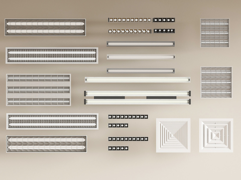 Grille lamp recessed tube vent