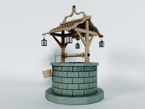 Chinese-style water well ancient well free