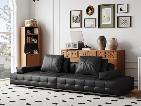 Leather Sofa Double Sofa