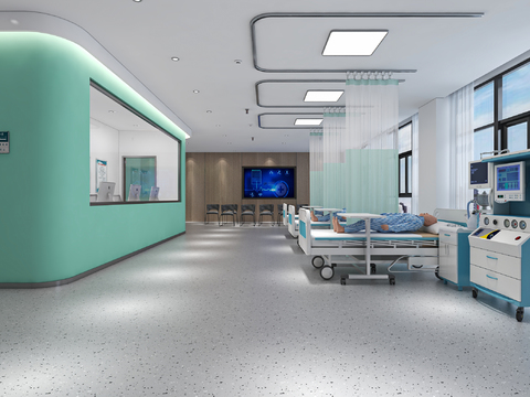 modern hospital ward intensive care unit