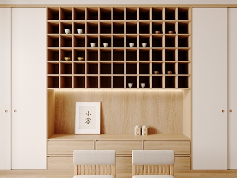 Japanese Tea Cabinet Tea Rack