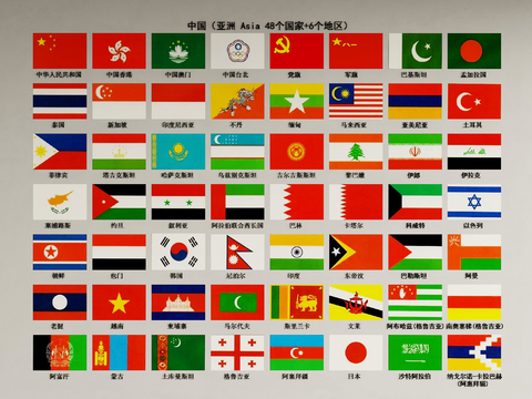 Five-star red flag national flag Asian flag