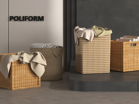 Rattan Laundry Basket Storage Basket Bamboo Basket Bath Towel Towel