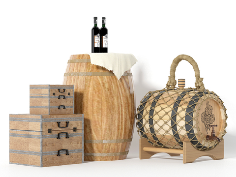 Log Wine Barrel Box