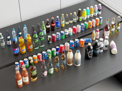 Beverage beverage cans glass bottles