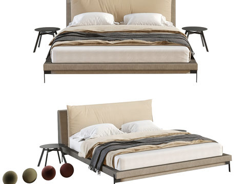 poliform fabric double bed