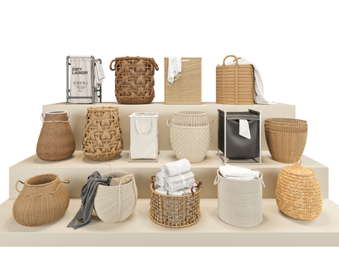 Laundry basket rattan basket bamboo basket dirty clothes basket