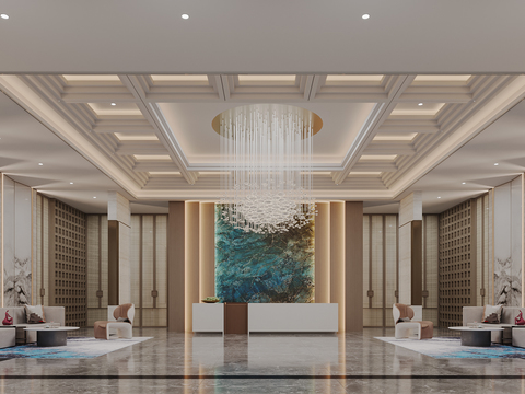 New Chinese Hotel Lobby