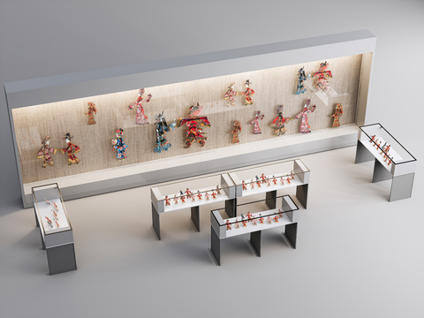 New Chinese Shadow Play Exhibition Hall Showcase