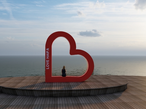 Love Sculpture Coral Sea Landscape