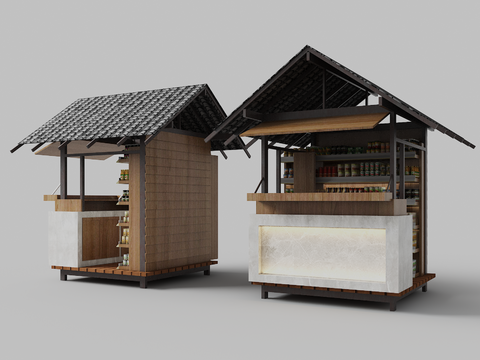 Chinese-style kiosk