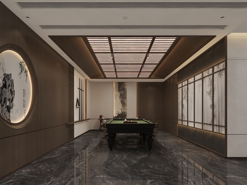 New Chinese Billiards Hall Billiards Room