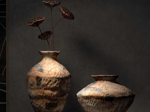 Wabi-sabi Style Lotus Vase