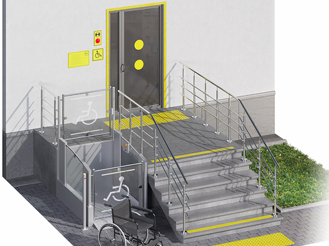 Barrier-free stairwell