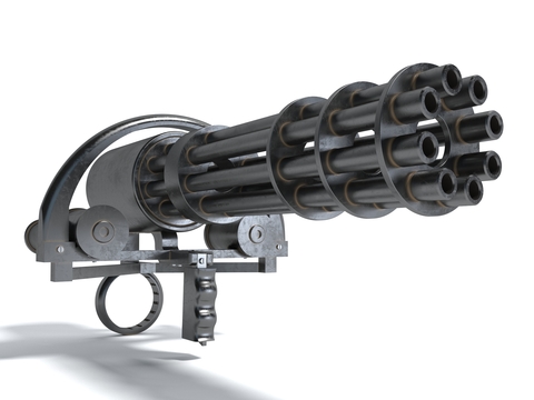 Guns Weapons Gatling Machine Gun