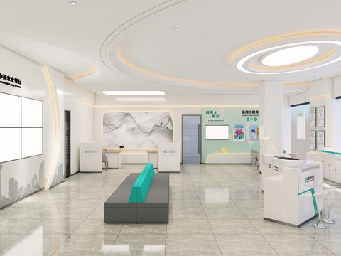 Modern Bank Bank Lobby