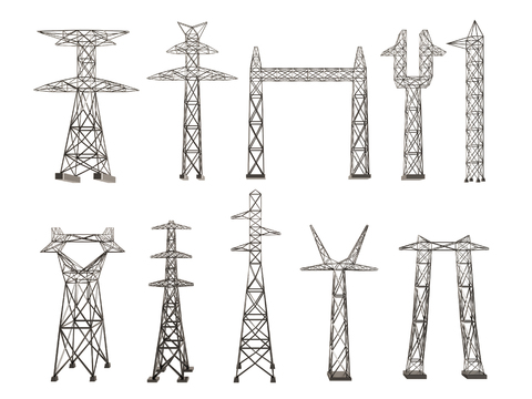 High voltage tower Electric line tower Transmission tower Signal tower