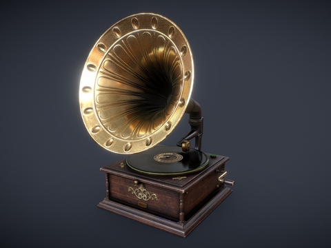 European-style phonograph record player