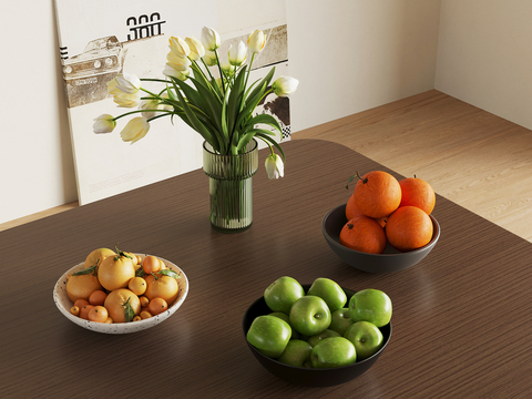 Fruit Fruit Plate Flowers Table Ornaments