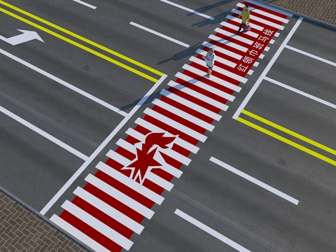 Modern creative zebra crossing