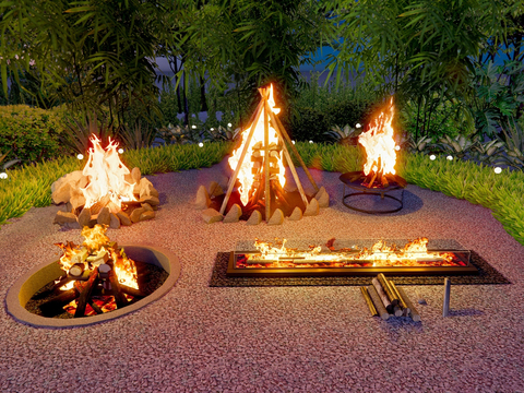 outdoor campfire courtyard brazier