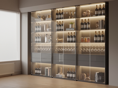 Modern Wine Cabinet Glass Wine Cabinet