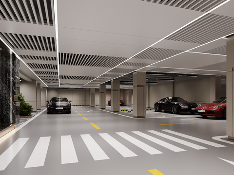 underground parking garage