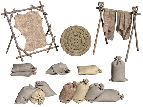 Farming Sketch Farming Tools Sandbags Sack