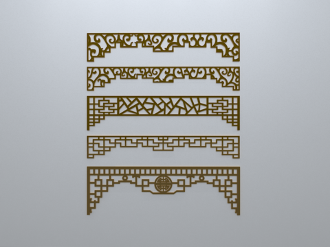 Chinese-style Line Corner Line Decoration Wireframe Border