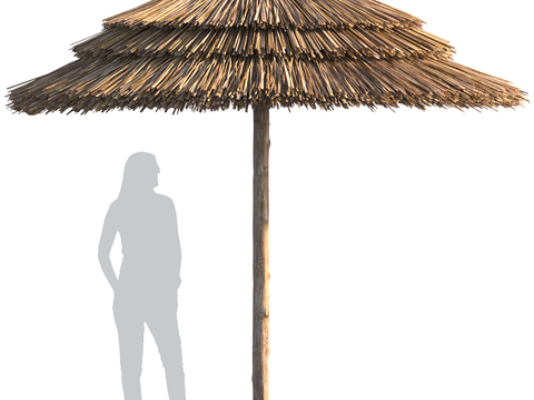 Beach Parasol Thatch Umbrella