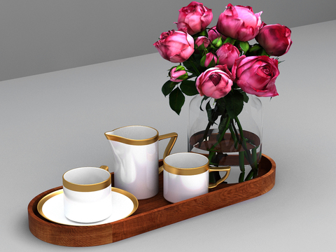 Vase floral tea set free