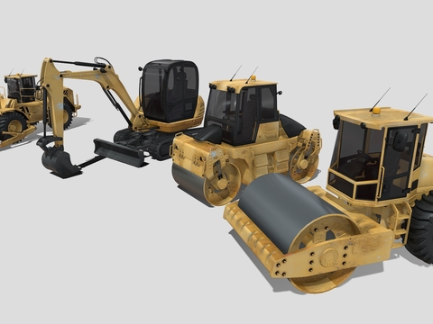 Engineering truck bulldozer tractor excavator road roller