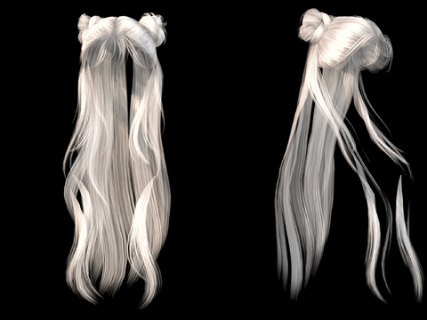 Double ponytail wig girl hair