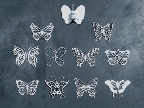 Butterfly wall ornaments