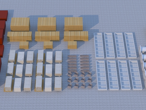 Aluminum formwork reinforcement in site material storage yard