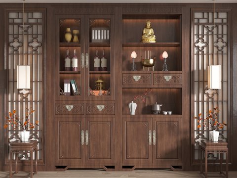 Bogu frame new Chinese-style shrine wine cabinet