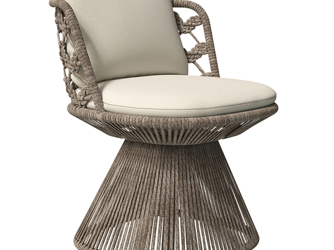 B & B Italia Rattan Chair Dining Chair