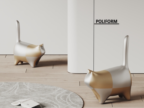 poliform Cat Sculpture Art Ornaments