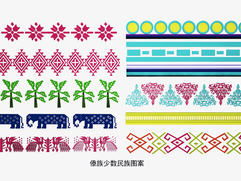 Dai ethnic wall decoration ethnic minority elements embroidery clothing patterns