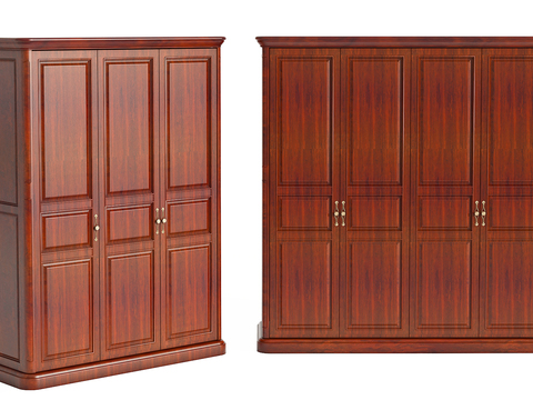 American Style Wardrobe Solid Wood Wardrobe Locker