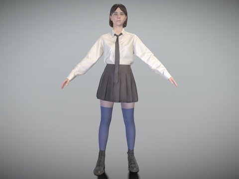 Modern Women in School Uniform