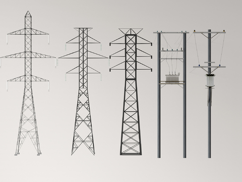 High-voltage wire tower