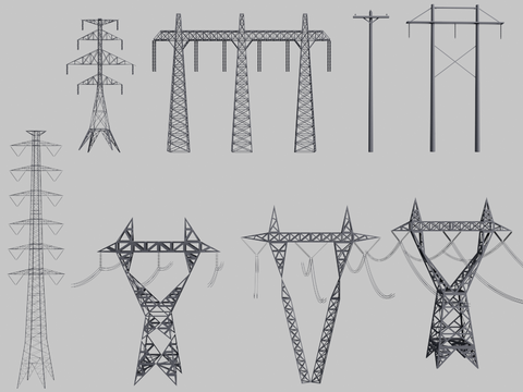 High-voltage tower high-voltage wire pole